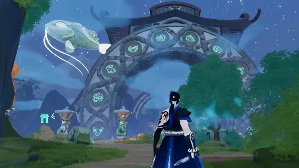 13Z: The Zodiac Trials gameplay: a challenger in front of the zodiac gate